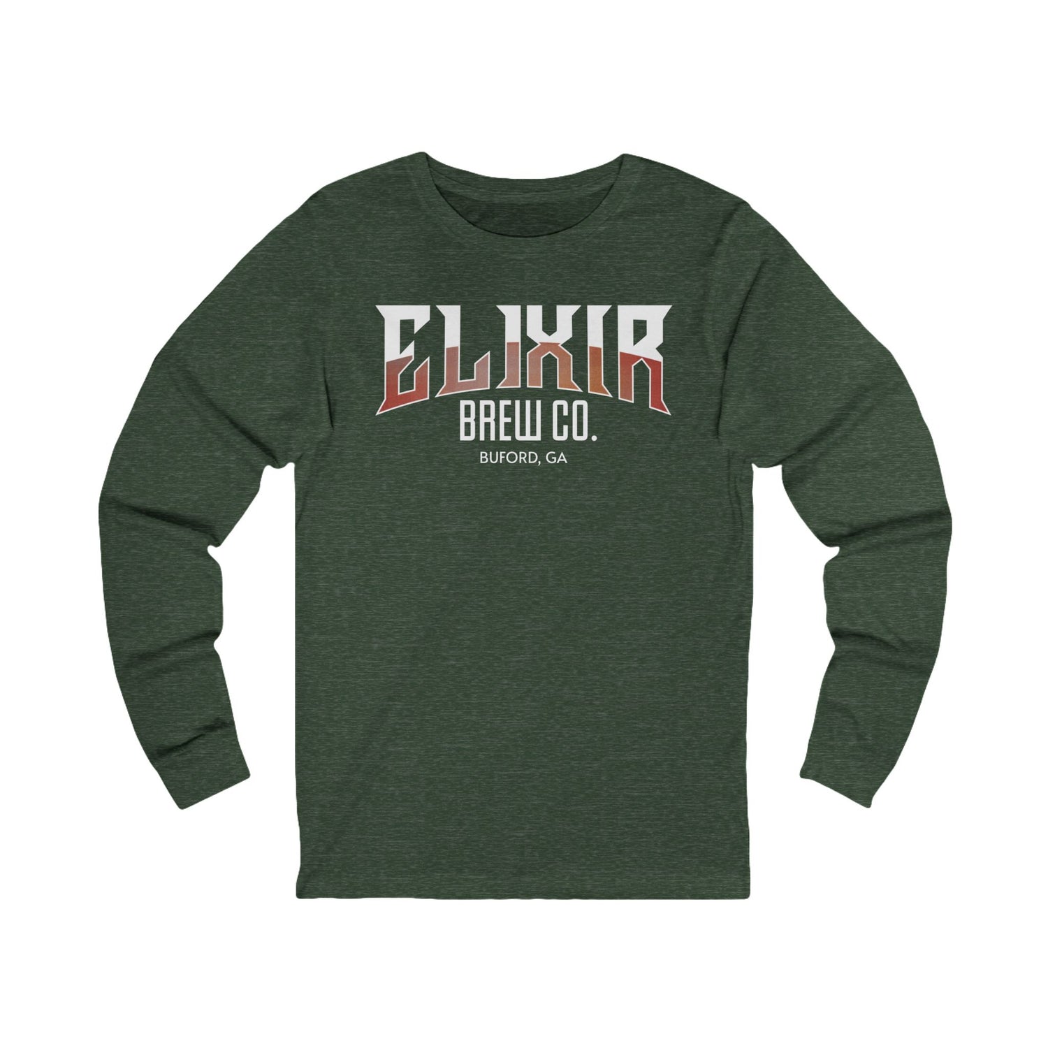 Elixir Brew Co Buford Heather Green Long Sleeve