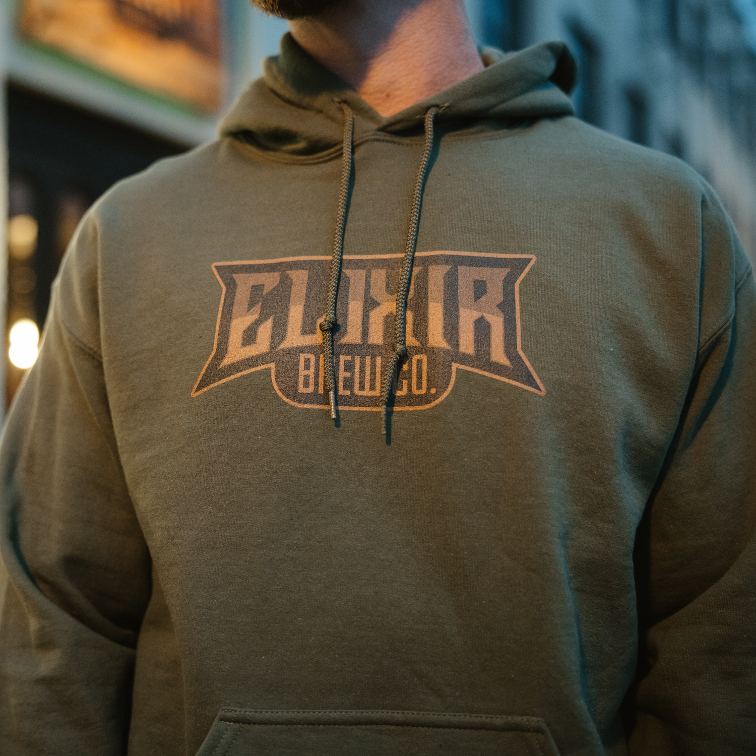 Military Green Elixir Hooded Sweatshirt