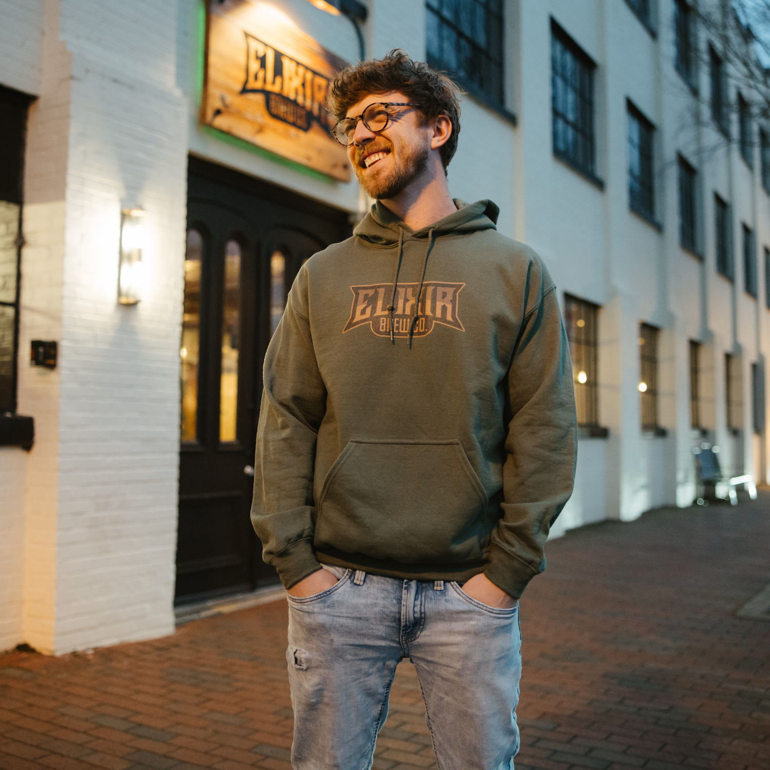 Military Green Elixir Hooded Sweatshirt