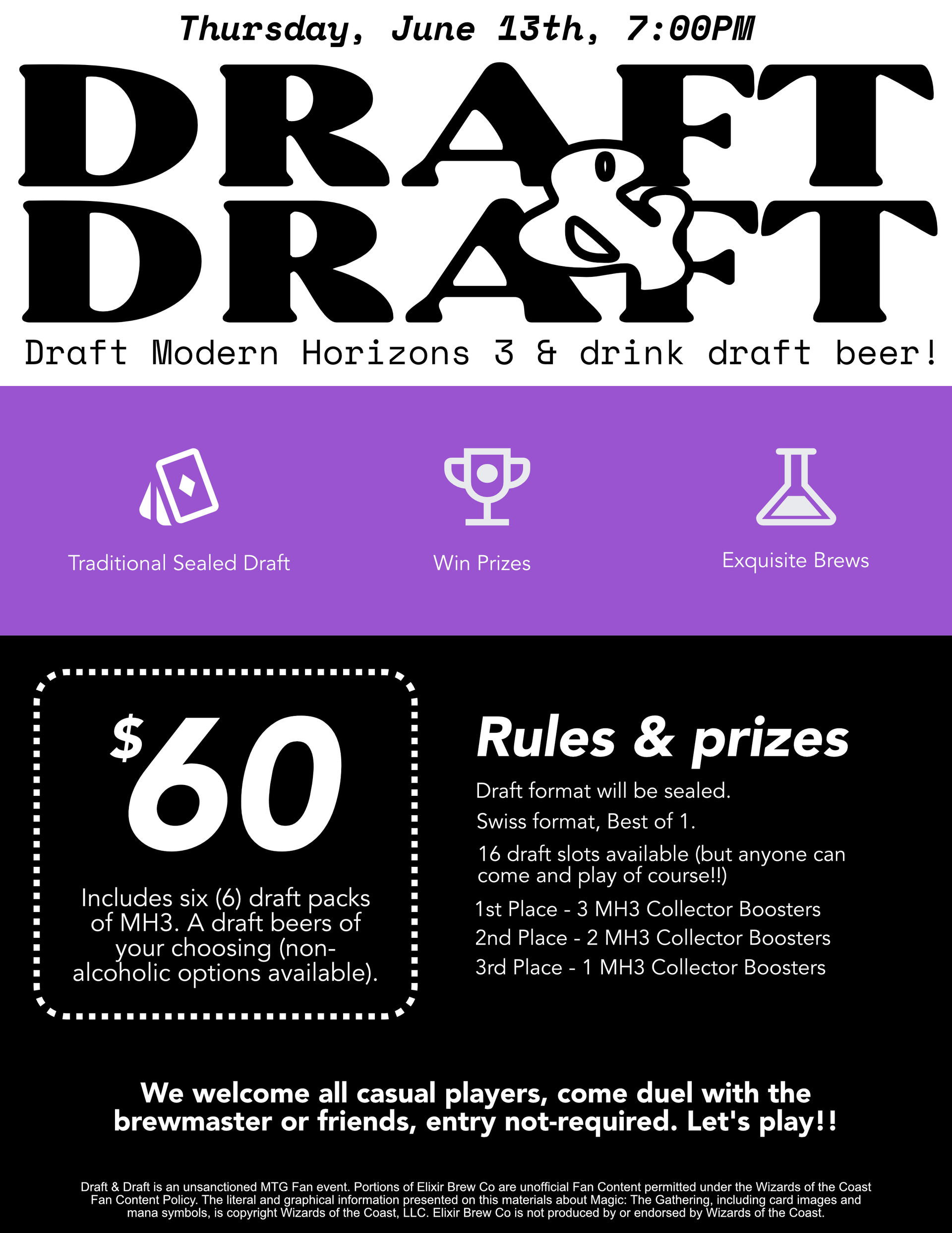 Draft & Draft MTG Game Night – Elixir Brew Co