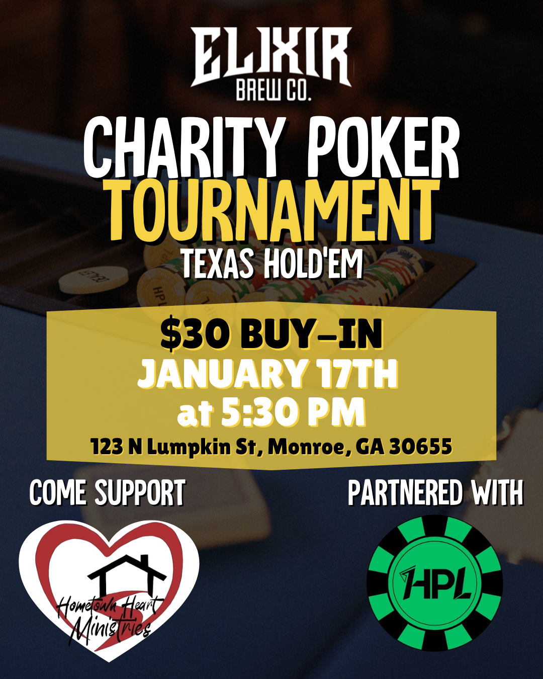 Admit One: Charity Poker Tourney, Hometown Heart Ministries